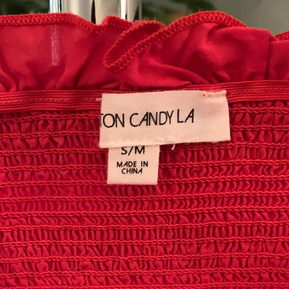 Cotton Candy LA Red Top Size S/M - Picture 3 of 3